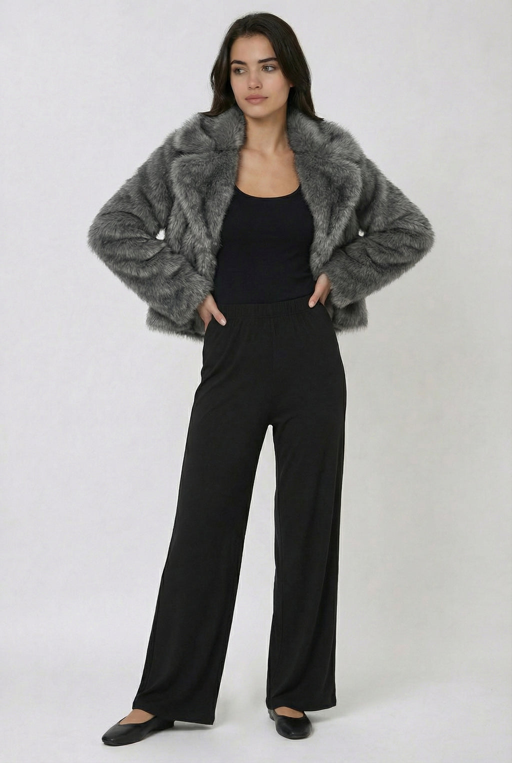 Isabelle – Luxe Imitatiebont Winterjas