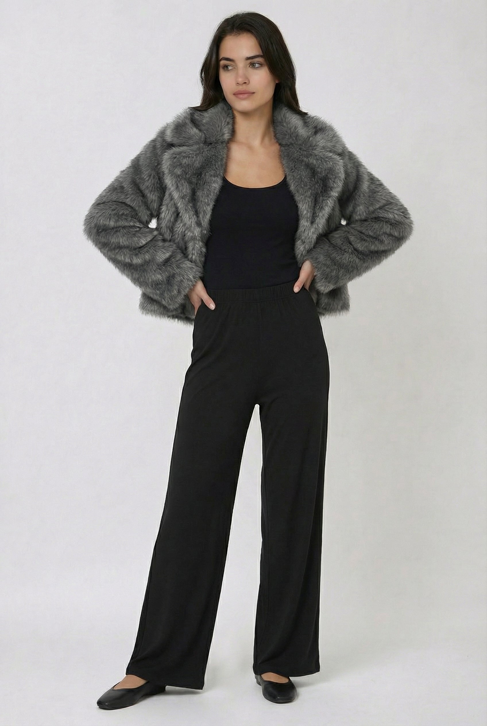 Isabelle – Luxe Imitatiebont Winterjas